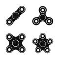 Set black spinners - vector